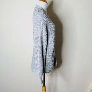 Abercrombie Gray Open Front Knit Cardigan thumbnail 4