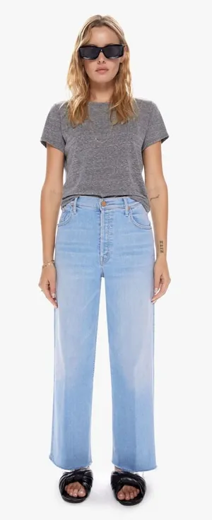 Mother High Waisted Spinner Ankle Fray Jeans In The Blink of an Eye Size 26‎ thumbnail 1