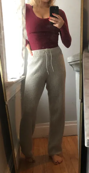 Gray Knit Sweatpants thumbnail 1