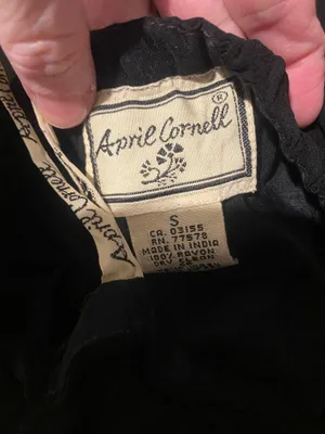 April Cornell vintage dress black two piece thumbnail 3