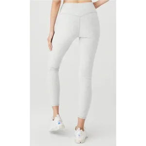 Alo Yoga Alosoft High-Waist 7/8 Highlight Leggings Athletic Heather Grey M thumbnail 8