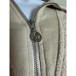 Victorias Secret On Point Sherpa Quarter Zip Pullover Beige XL Cropped Fleece‎ thumbnail 2