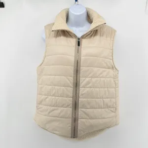 Varley Ellis Gilet Sherpa Reversible Quilted Puffer Vest Medium Beige VAR00942 thumbnail 3