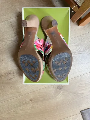 Naturalizer Summer Heels Open Toe Floral Multi Color, Size 9  thumbnail 4