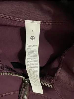 Lululemon NWT Define Track Zip-Up Jacket in Black Plum Purple Lion Size 4 thumbnail 9