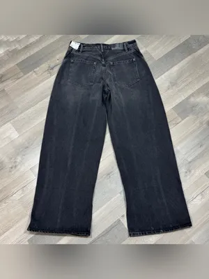 Free People Olsen Cuffed Barrel Jeans Black 28 Baggy Streetwear High Rise Grunge thumbnail 10