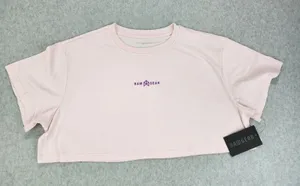 NWT Rawgear Powder Pink Crop Top T-shirt Size Small‎ L/XL - Look Great W/ Jeans! thumbnail 1