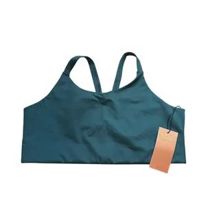 NWT Girlfriend Collective Lou Sports Bra XXXL Teal Green V-Back Gym Workout thumbnail 3