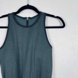 All In Motion Womens‎ Sleeveless Athletic Romper Dress Green Houndstooth Small thumbnail 2