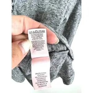 Victorias Secret Grey Heathered Long‎ Sleeve Henley Shirt Womens Small S Relaxed thumbnail 6