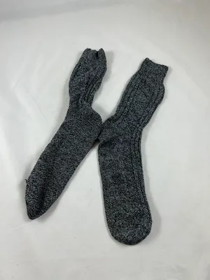Thick Knitted Grey Long School Socks Gray thumbnail 2