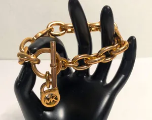 Michael Kors gold link chain bracelet thumbnail 1