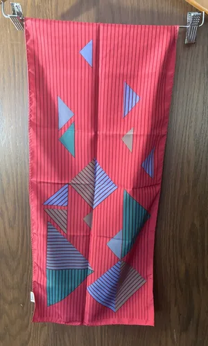 Vera Neumann Vintage Graphic Geometric Scarf thumbnail 1