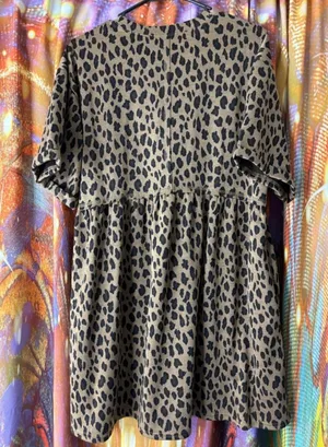 Leopard Print Short Sleeve Mini Dress ✨ thumbnail 2
