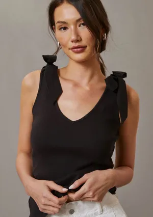 Maeve Black Bow Tie Tank Size Small thumbnail 1
