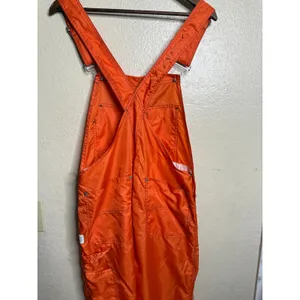 Joyrich Orange Nylon Utility Bib Overalls Jumpsuit Logo Streetwear Womans L thumbnail 10