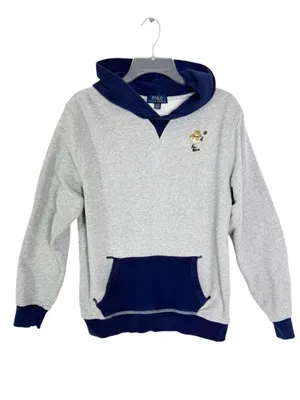 Polo Ralph Lauren Kicker Bear Cotton Hoodie Sweatshirt Football Gray Size S/M thumbnail 4