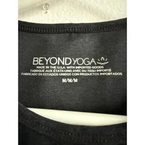 Beyond Yoga Womens Long‎ Sleeve Crew Neck Top Charcoal Gray Thumbholes Size M thumbnail 4