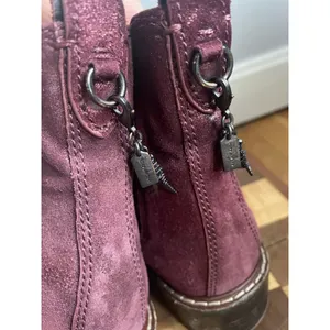 COACH Bowery Chelsea Bootie $395 Bordeaux Ankle Boot Metallic REXY size‎ 7 thumbnail 5