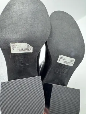 Schutz Wyatt Black Leather Mid Calf Boots Size 7 fall autumn winter nyc minimal thumbnail 5