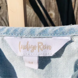 Indigo Rein NEW Light Wash Blue Denim Maxi Dress Size Medium thumbnail 9