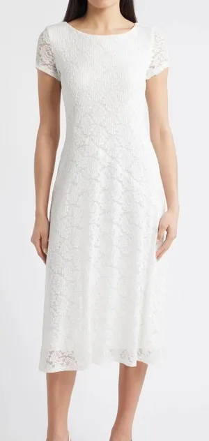 Connected apparel Lace Midi Dress thumbnail 1