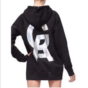 Good American NWT Black Oversize Large Back Logo Pull Over‎ Hoodie size 0/0 thumbnail 8