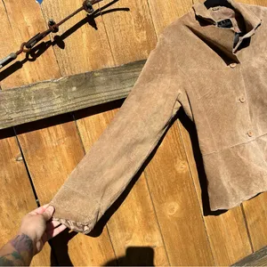 Brandon Thomas Suede Jacket size large y2k fall winter leather‎ aesthetic thumbnail 4