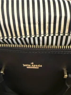 Kate Spade New York Black Saffiano Leather Dome Crossbody Satchel EUC Bag thumbnail 6