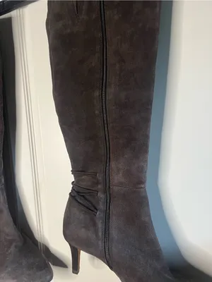 Y2K Antonio Melani Brown Suede Knee High Heeled Boots thumbnail 6