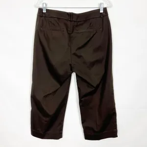 Dockers Mid-Rise Curvy Brown Capri Pants Size 6 Cotton Stretch Y2K City Girl thumbnail 5