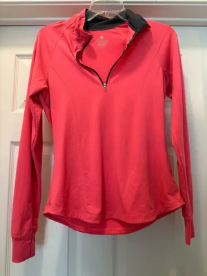 Old Navy Active Women's Long-Sleeve Quarter-Zip Performance Top - Coral Pink thumbnail 1