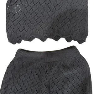 SheIn Women's Two Piece Midi Skirt and Crop Top in Black, Size S​​ thumbnail 2