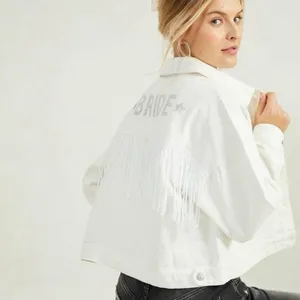 NWT Altar’d State Bride White Jean Jacket thumbnail 7