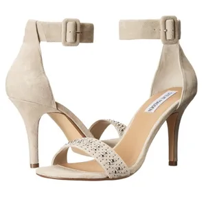 Brand New Steve Madden Blush Suede Studded Stiletto Heels thumbnail 1
