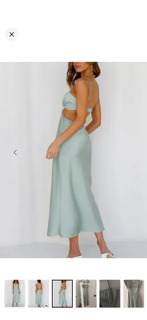 Hello Molly Sage Green Spaghetti Strap Midi Dress thumbnail 10