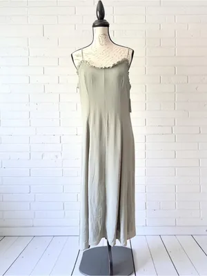 A New Day Chiffon Ruffled Maxi Dress Size Large NWT thumbnail 2