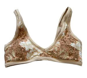 Aerie scoop Floral Nude tan bra size X-Large thumbnail 1