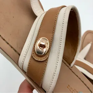 Coach Eileen Turlock Tan and White Sandals Size 9.5 thumbnail 9