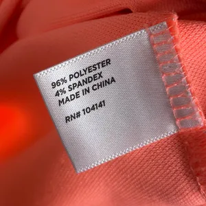 Lady Hagen Women's V-neck Golf Tank Top Size Medium Neon Orange Polka Dot Logo thumbnail 7