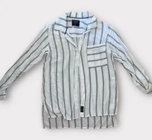 Black and White Striped Abercrombie & Fitch Button Down thumbnail 1