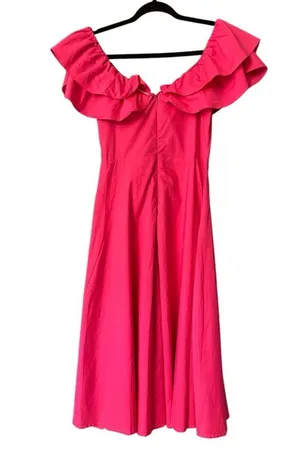 Petal + Pup Cabo frill sleeve dress in magenta NWT thumbnail 9