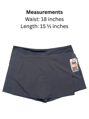 AVIA Black Athletic Skort Skirt Shorts XL NWT Activewear thumbnail 6