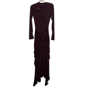 Babyboo Tahnee Maxi Dress Plum Womens Cutout Longsleeve BodyCon Size Medium thumbnail 3