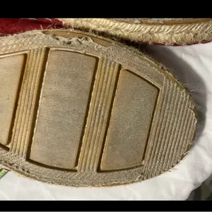 Steve Madden Red Espadrille Flats Womens Size 8 Slip On Canvas Shoes Preowned thumbnail 10