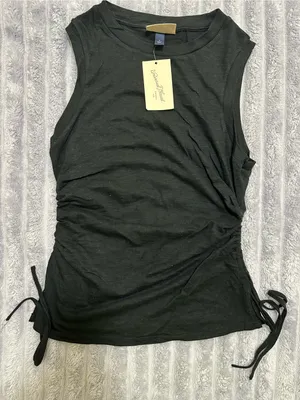Universal Thread Black Side-Tie Sleeveless Tank thumbnail 1