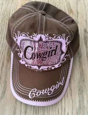 Blazin Roxx Womens Cowgirl Baseball Cap Brown Pink Western Adjustable Hat thumbnail 1