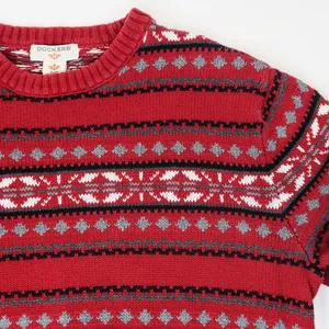 Vintage 90s Dockers Red Fair Isle Christmas Sweater thumbnail 4