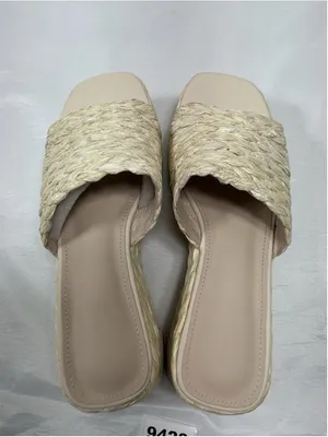 Womans New Platform Wedge Espadrille Sandals 10 Natural Woven thumbnail 5