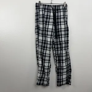 Victoria's Secret Pajamas Womens XS Black White Plaid Flannel Sleepwear Set thumbnail 7